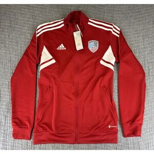 NWT Adidas Mens M Condivo 22 AEROREADY Track Jacket Red United Soccer Coaches